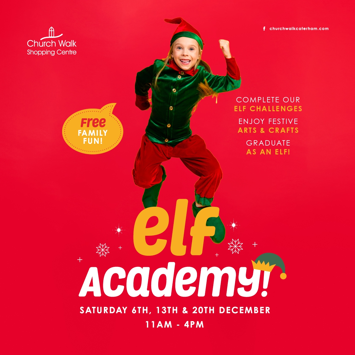 FREE Christmas Elf Academy 1 B4742 CHWK Elf Academy SOCIAL TILE 1200 x 1200